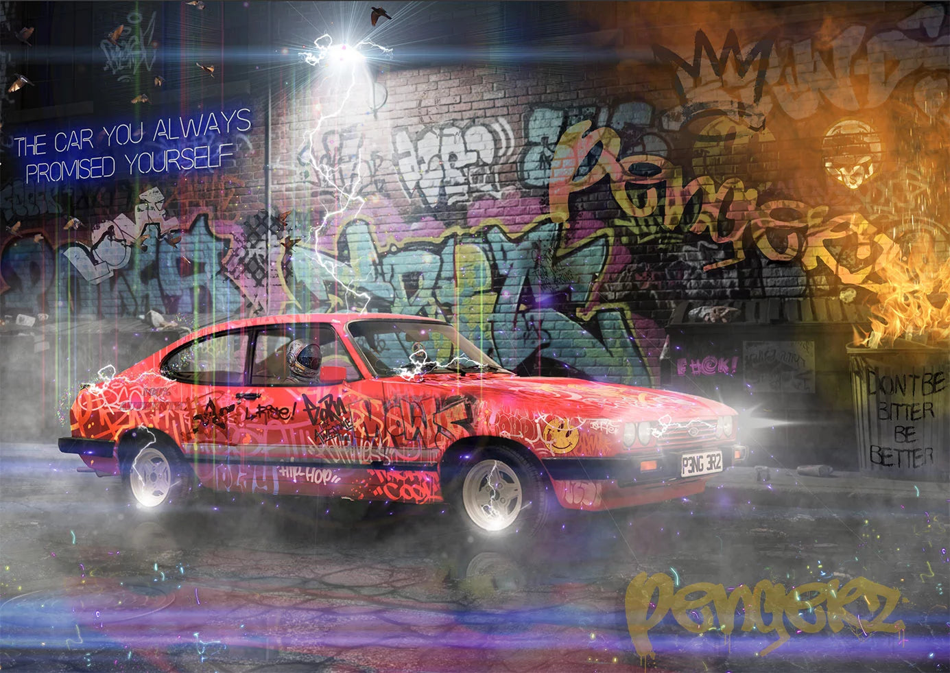 Neil Pengelly - 'Ford Capri' - Framed Limited Edition Print