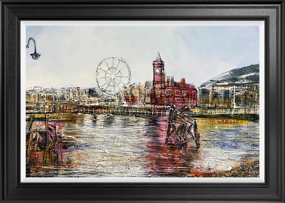 Nigel Cooke - 'Cardiff Reflections'  - Framed Original Artwork