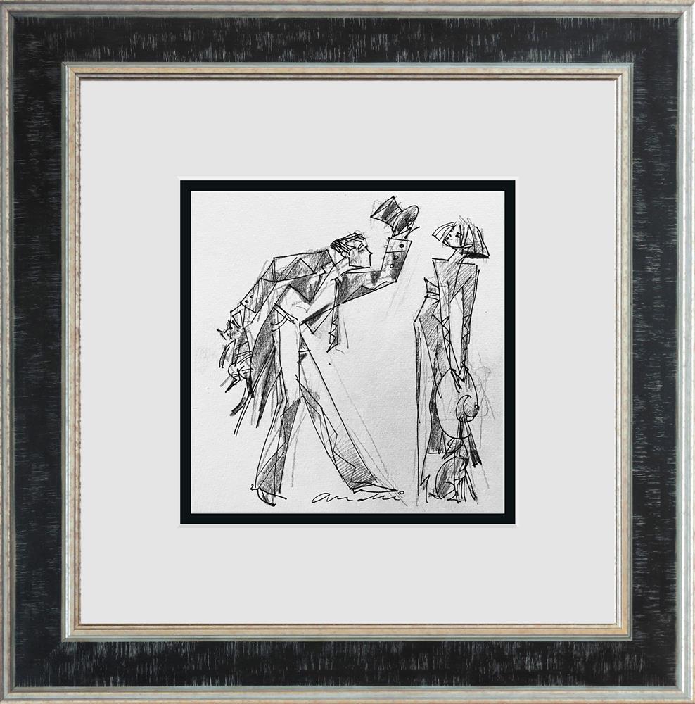 Andrei Protsouk - Cat In The Bag - Study' - Framed Original Art