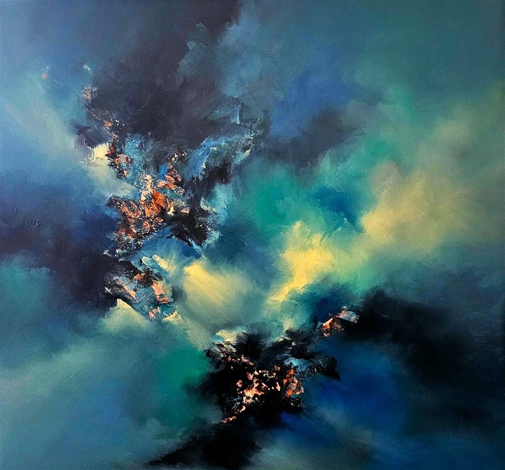 Alison Johnson - 'Celestial Drift I' - Framed Original Artwork