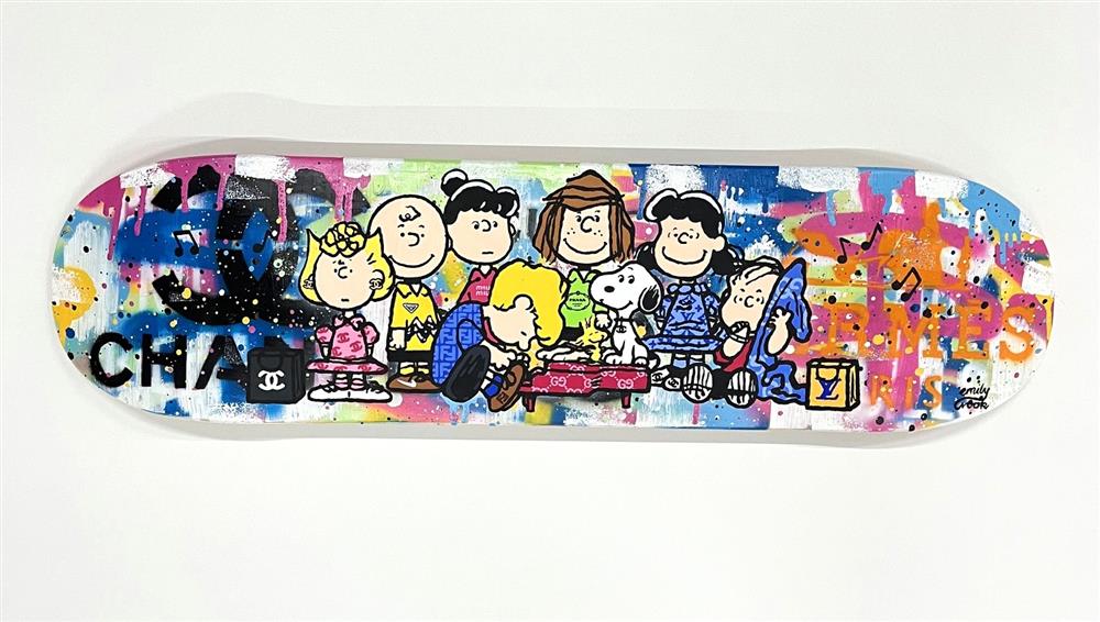 Emily Crook - 'Charlie And Friends - Skatedeck' -  Original Wall Art