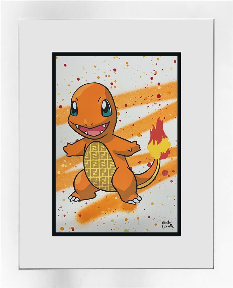 Emily Crook - 'Charmander - Study' - Framed Original Art