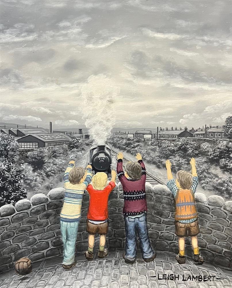 Leigh Lambert - 'Chasing Steam'  - Framed Original Artwork
