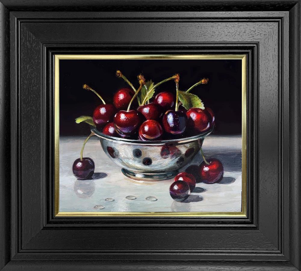 Tony Owens - 'Cherries And Bowl' - Framed Original Artwork