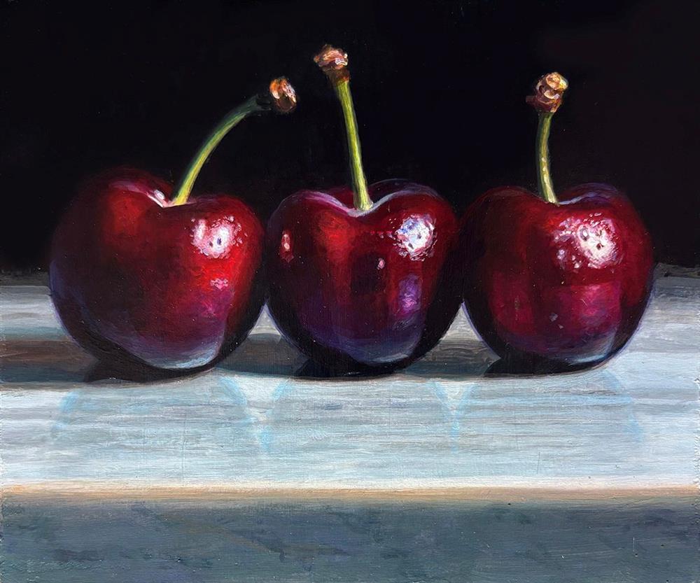 Tony Owens - 'Cherries On Marble' - Framed Original Artwork