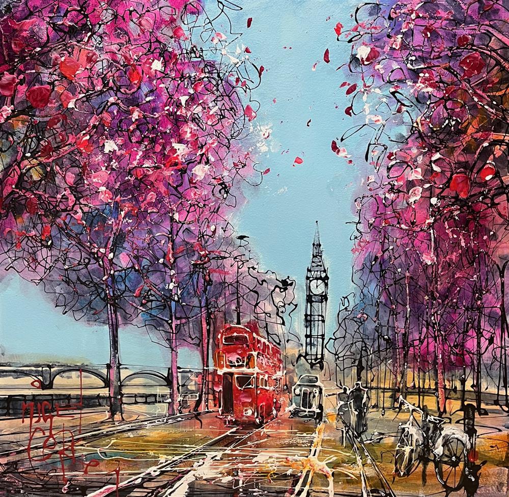 Nigel Cooke - 'Cherry Trees' - Framed Original Artwork