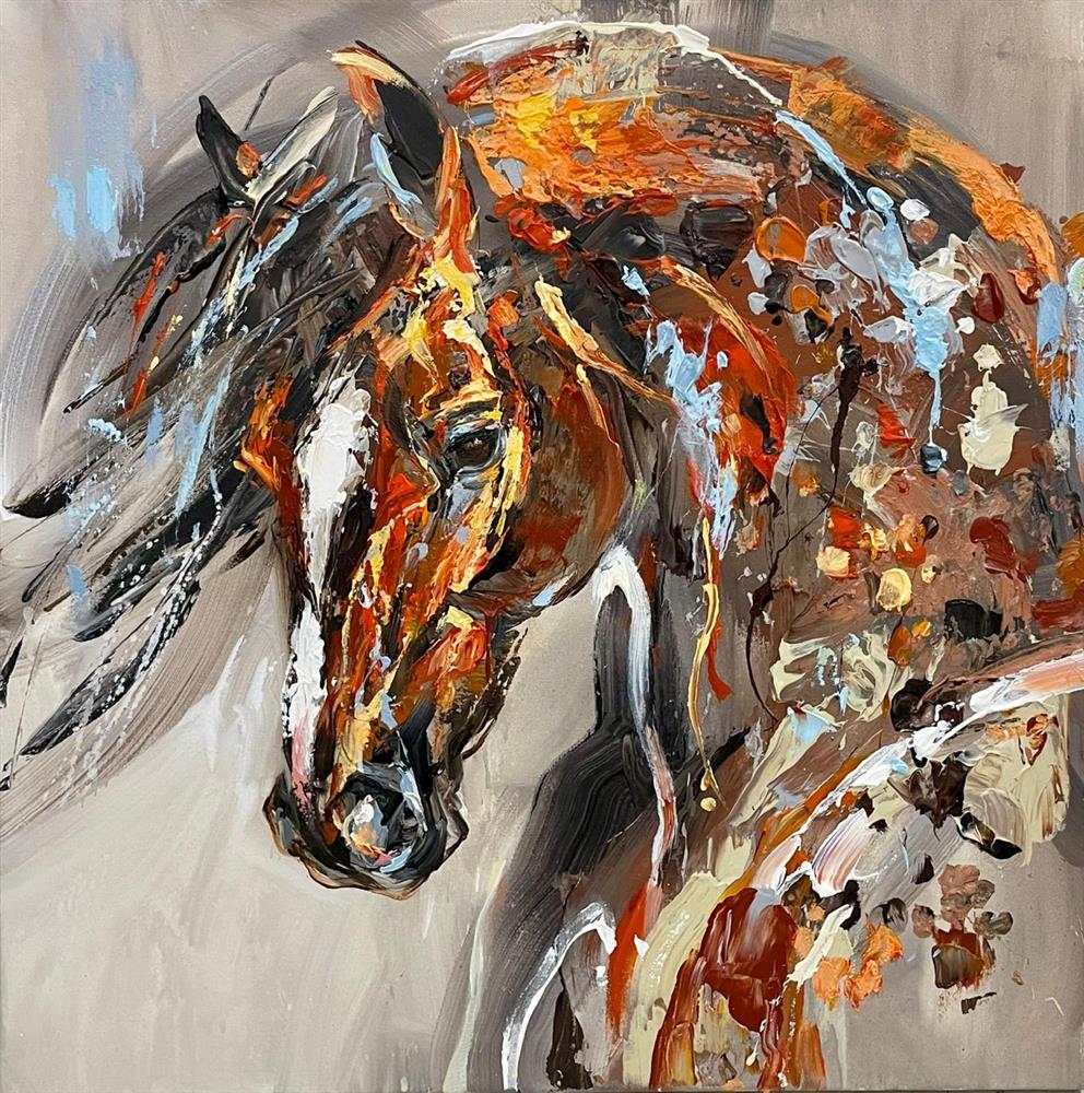 Anna Cher - 'Chestnut' - Framed Original Artwork