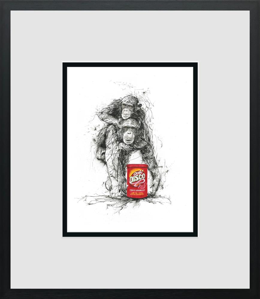 Scott Tetlow - 'Chimps And Gravy' - Miniature-Framed Limited Edition Print