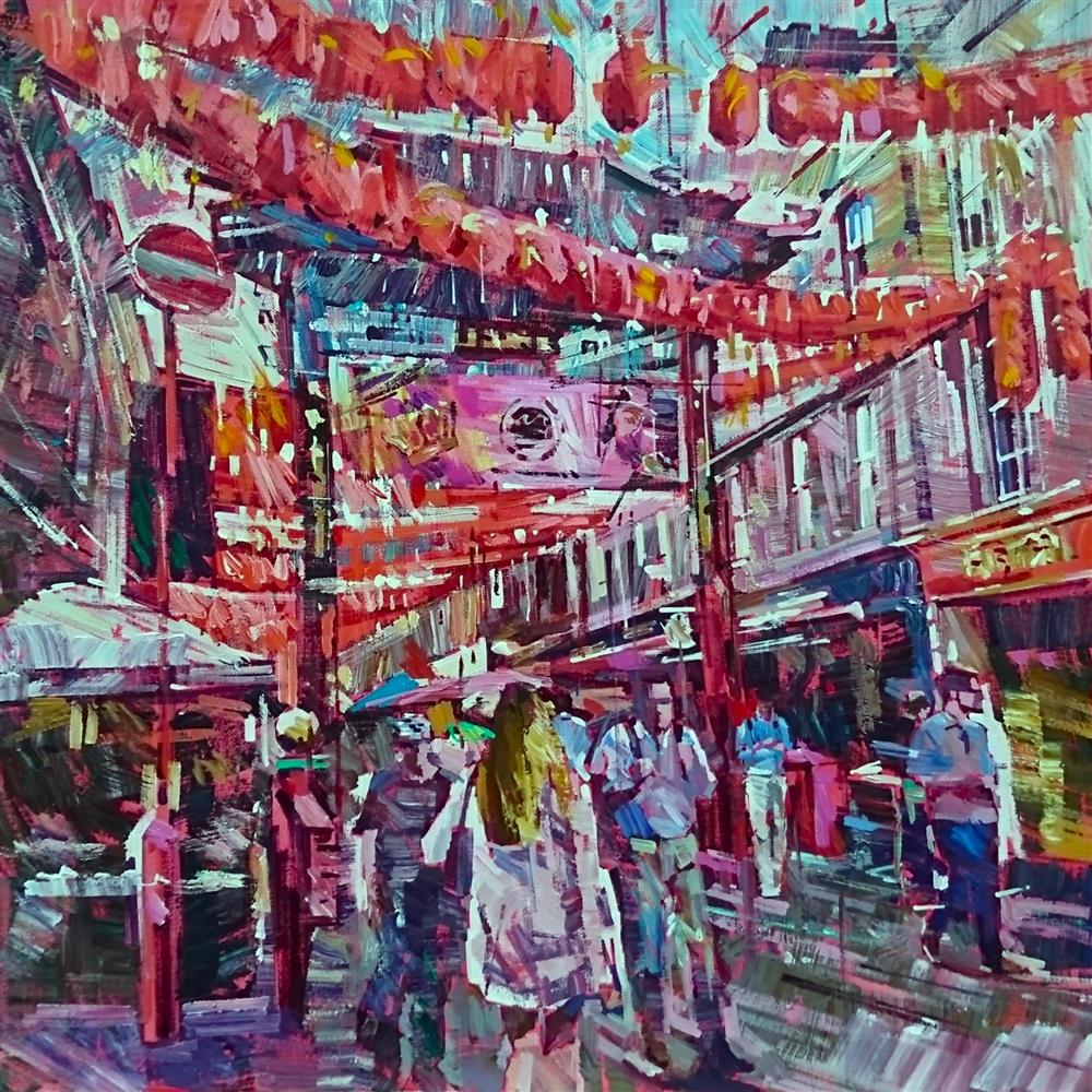 Colin Brown - 'Chinese Lanterns' - Framed Original Art