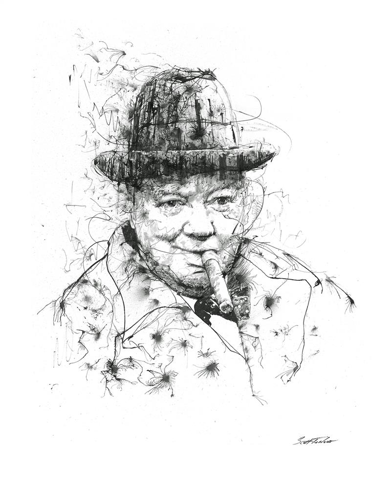 Scott Tetlow - 'Churchill - Miniature' -  Framed  Limited Edition