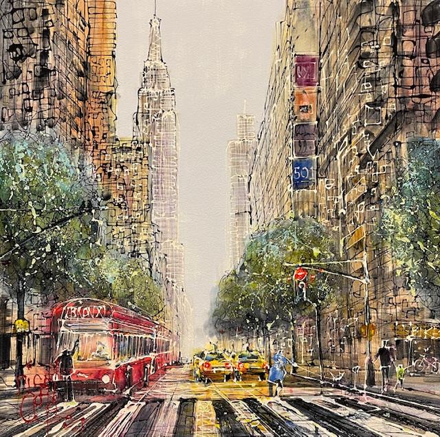 Nigel Cooke - 'City Crossing' - Framed Original Artwork