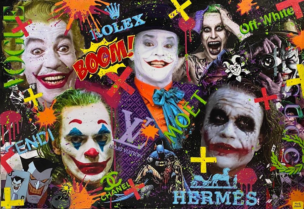 Hue Folk - 'Clowning Around' - Framed Original Art