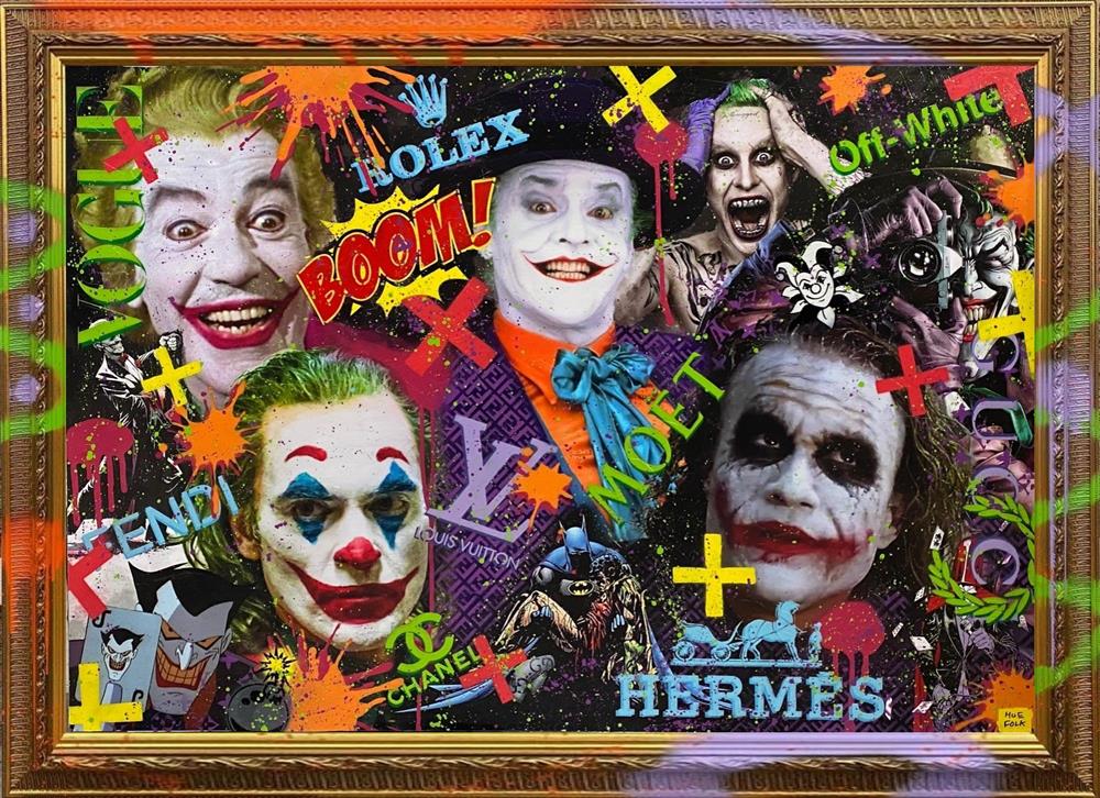 Hue Folk - 'Clowning Around' - Framed Original Art