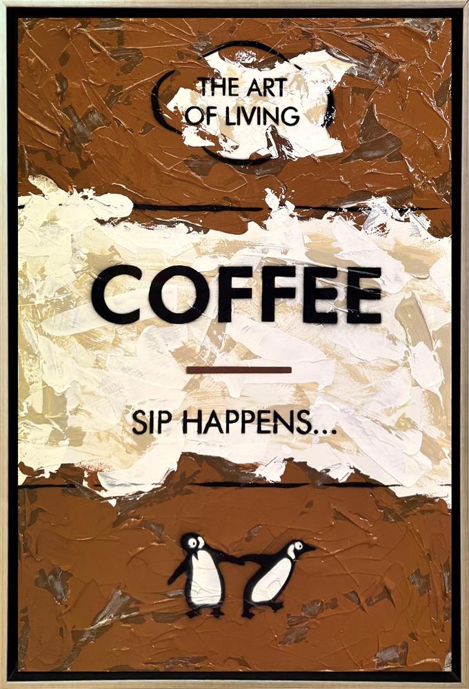 Hue Folk - 'Coffee' - Framed Original Art
