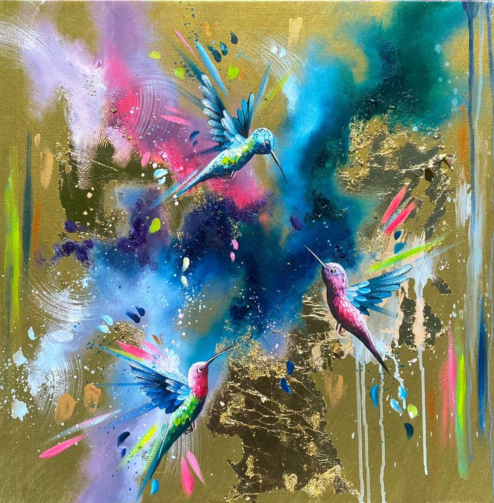 Mellisuga- 'Colourful Jewels II' - Framed Original Artwork