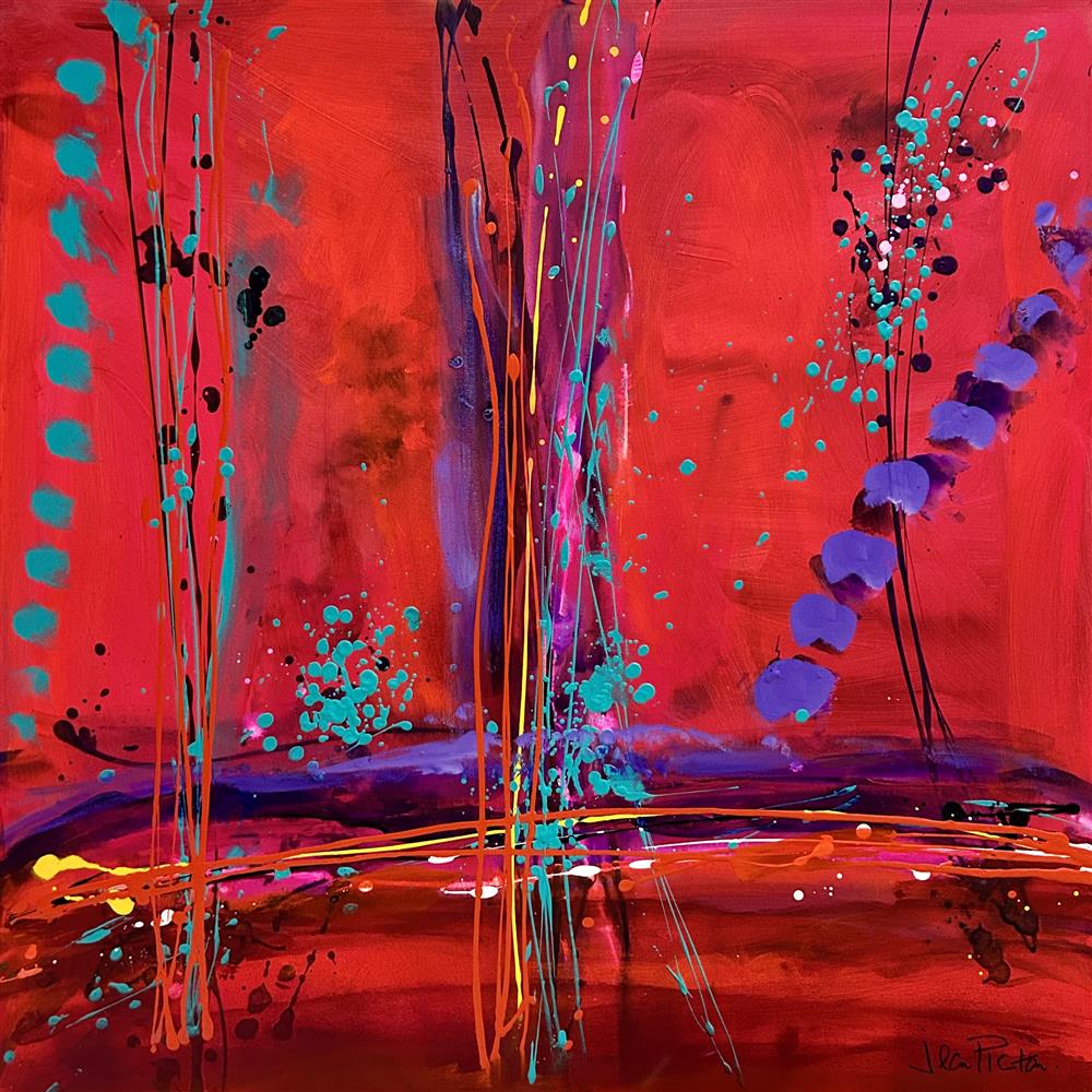 Jean Picton -  'Crimson Skies' - Framed Original Art