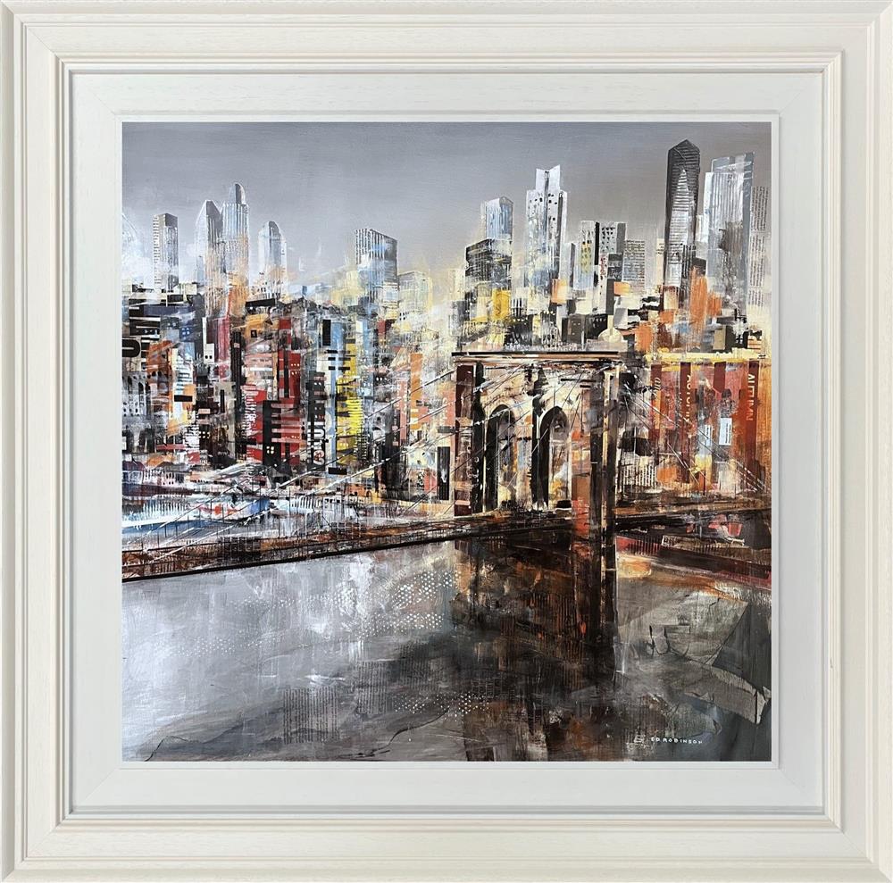 Ed Robinson - 'Crossing Brooklyn Bridge'  - Framed Original Artwork