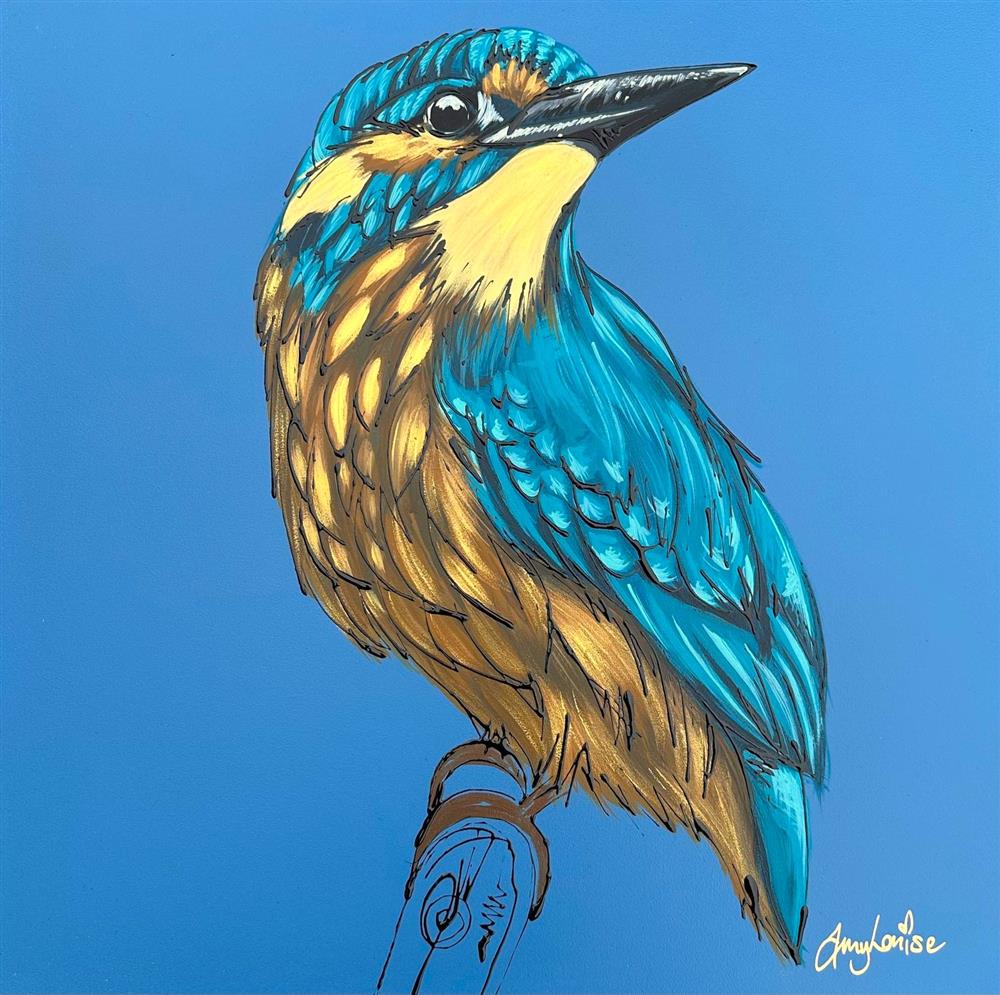 Amy Louise - 'Crowned In Blue' - Framed Original Art