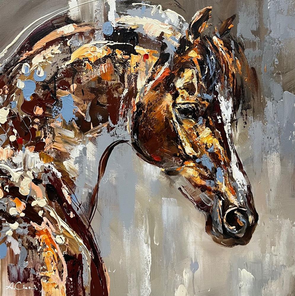 Anna Cher - 'Crowned In Silence' - Framed Original Artwork