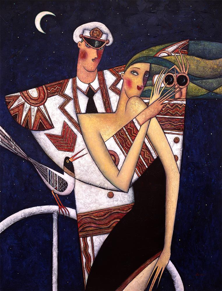 Andrei Protsouk - 'Cruising With Love' - Framed Original Artwork