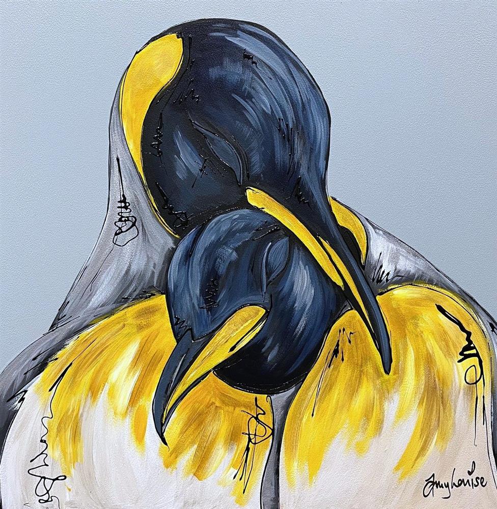 Amy Louise - 'Cuddles Over Ice' - Framed Original Artwork