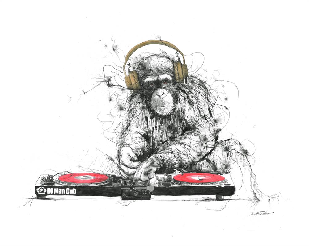 Scott Tetlow - 'DJ Man Cub II' -  Framed  Limited Edition