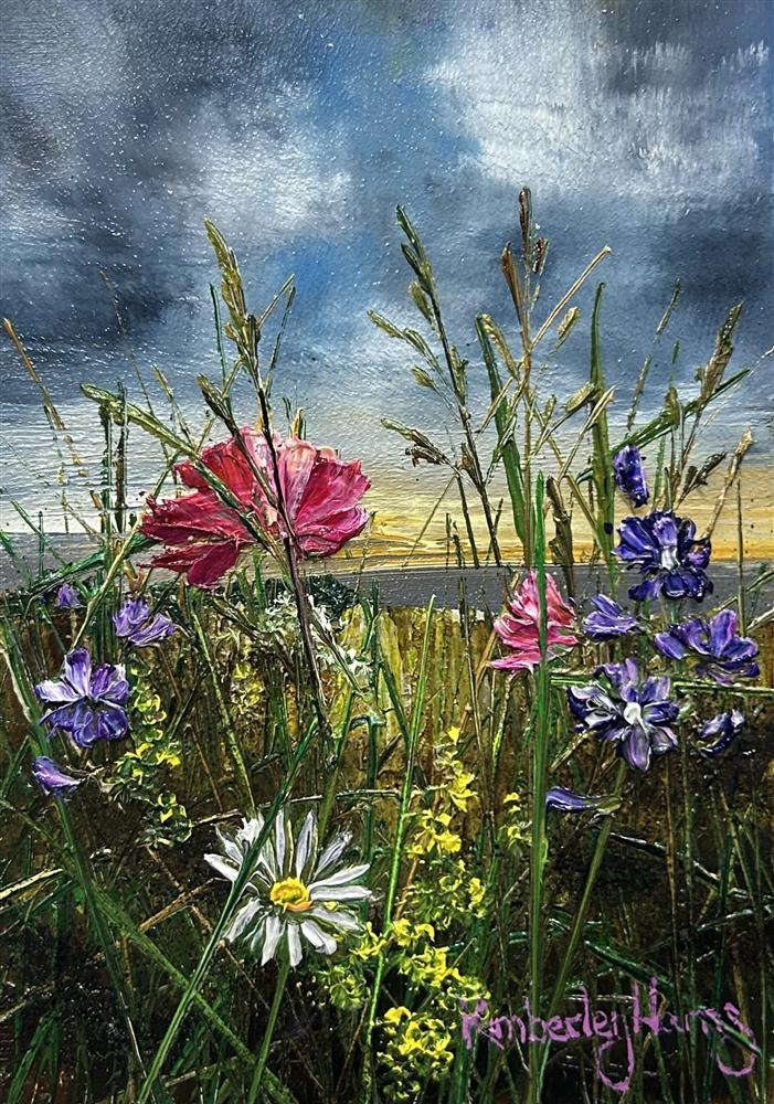 Kimberley Harris - 'Dancing In The Wind- Miniature size' - Framed Original Art