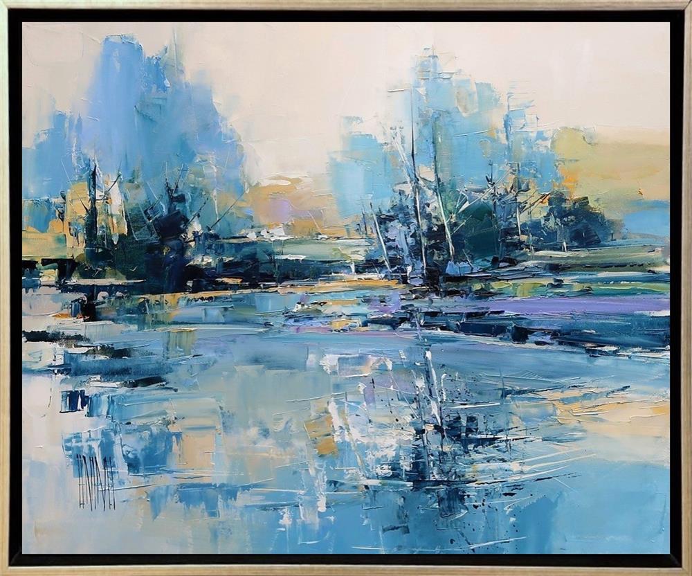 Hervé Lenouvel  'Daydreaming By The Water' - Framed Original Artwork