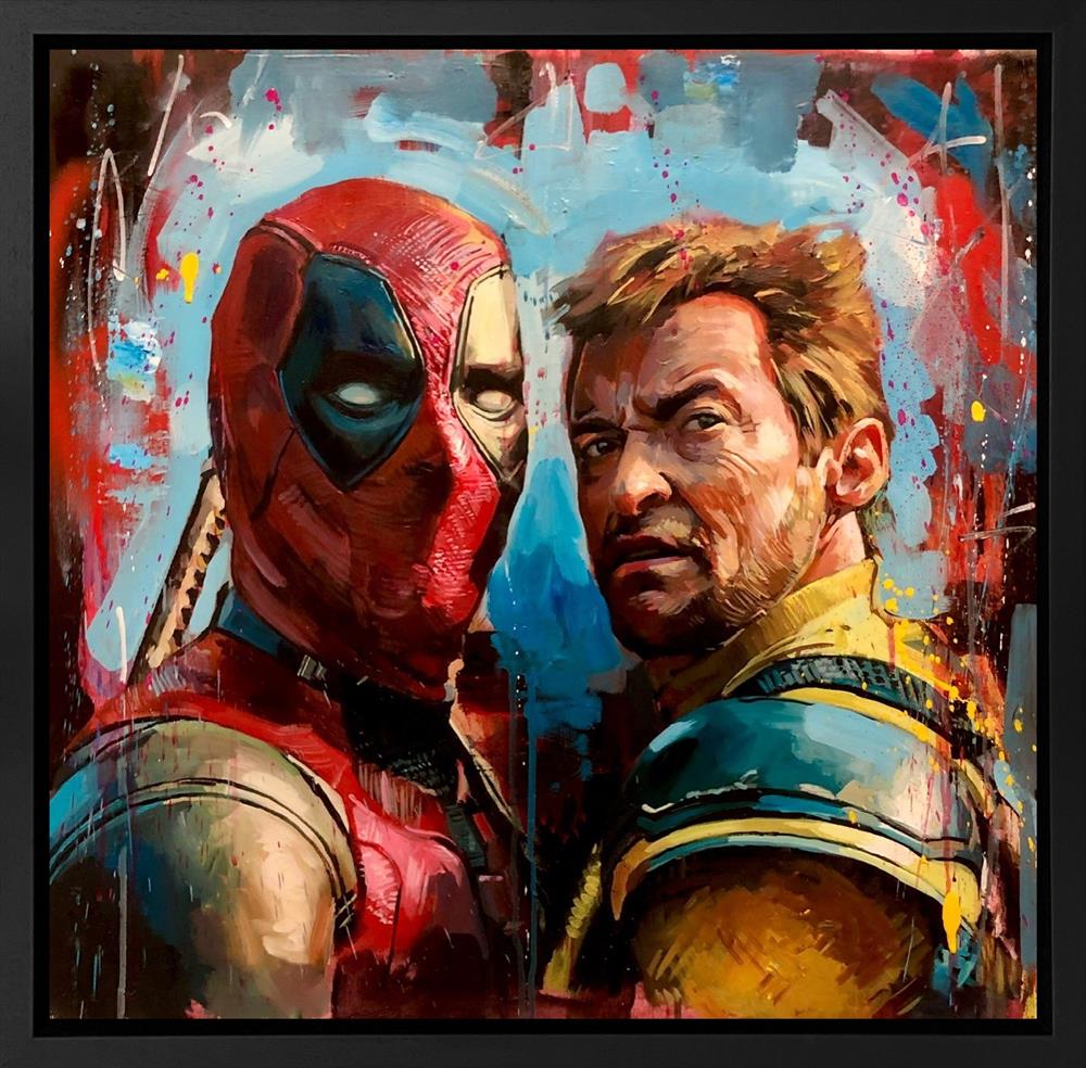 Zinsky Artist Zinsky - 'Deadpool Vs Wolverine' - Framed Original Artwork — New Look Art