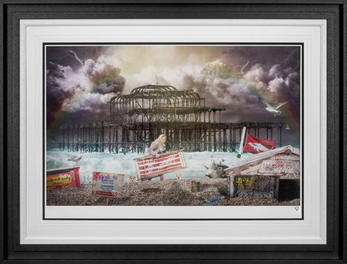 JJ Adams - 'West Pier' - Framed Limited Edition Deluxe