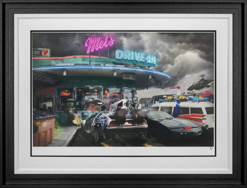 JJ Adams - 'Last Gas - Ml's Diner II' - Framed Limited Edition Deluxe