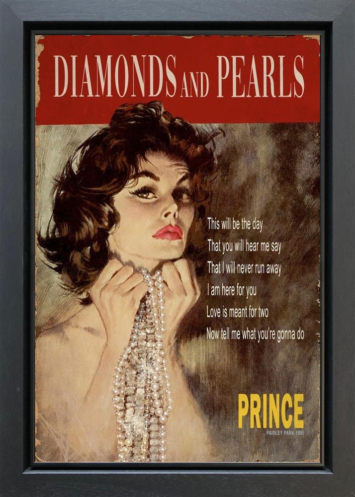 Linda Charles - 'Diamonds And Pearls' - Framed Original Artwork