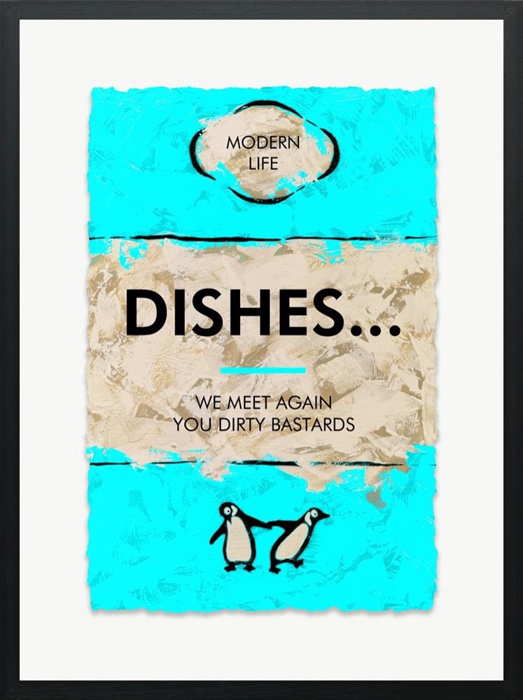 Hue Folk - 'Dishes...' - Framed Limited Edition