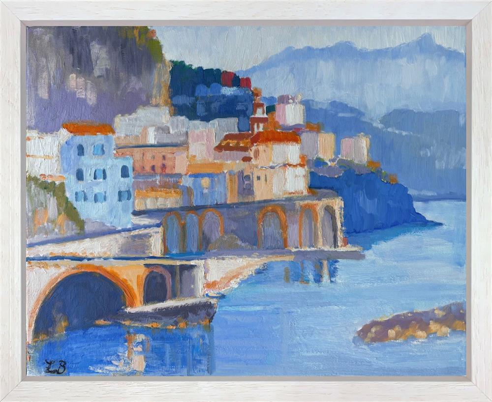 Leila Barton - 'Dolce Vita In Blue' - Framed Original Artwork