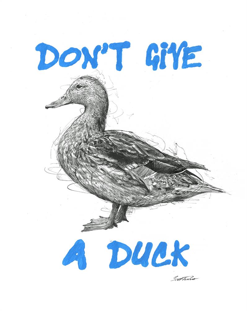 Scott Tetlow - 'Don't Give A Duck' - Framed Miniature Edition Print