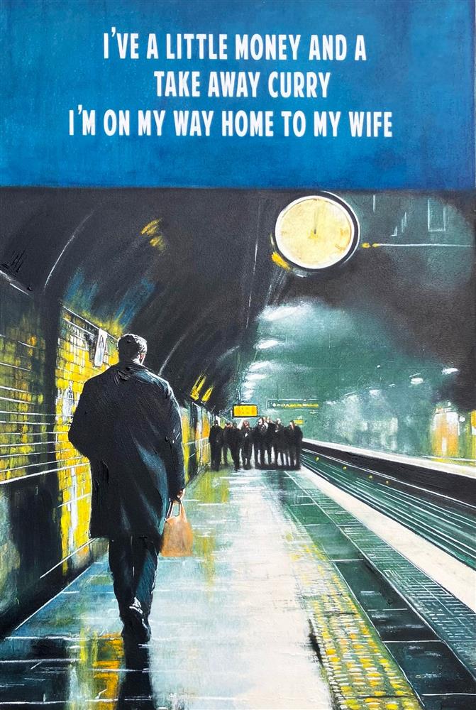 Linda Charles - 'Down In The Tube Station At Midnight - ReMastered' - Framed Original Artwork