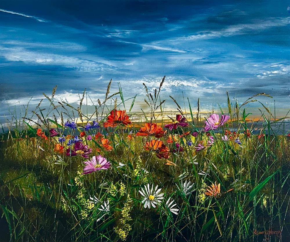 Kimberley Harris - 'Dreaming In Green And Gold ' - Framed Original Art