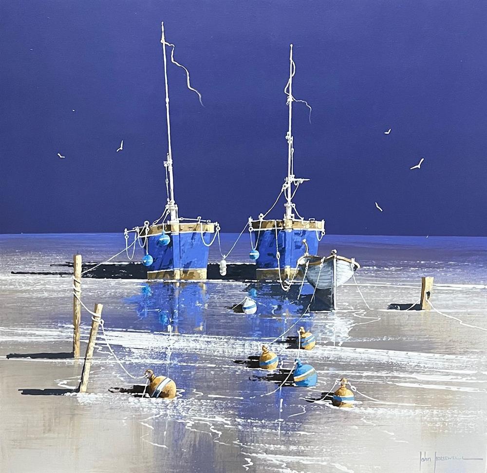 John Horsewell - 'Drifting Through Blue' - Framed Original Artwork
