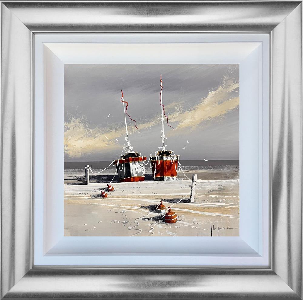 John Horsewell - 'Driftwood And Oars' - Framed Original Artwork