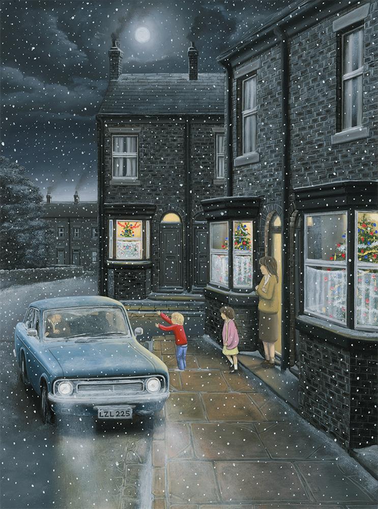 Leigh Lambert - 'Driving Home For Christmas' - Canvas  - Framed Limited Edition Art