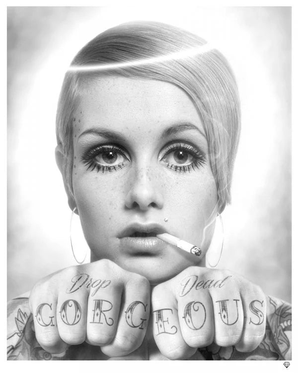 JJ Adams - 'Drop Dead Gorgeous - B/W' - Framed Limited Edition Deluxe