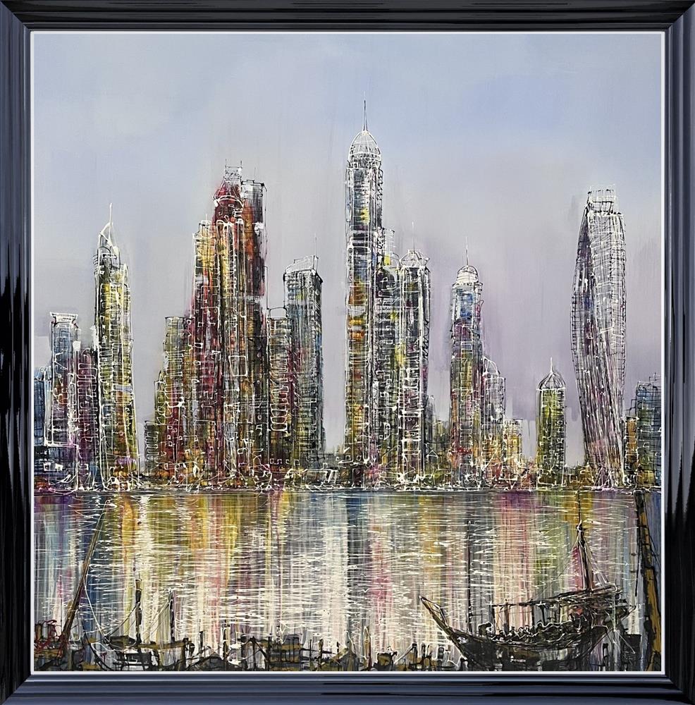 Nigel Cooke - 'Dubai Skyline'  - Framed Original Artwork