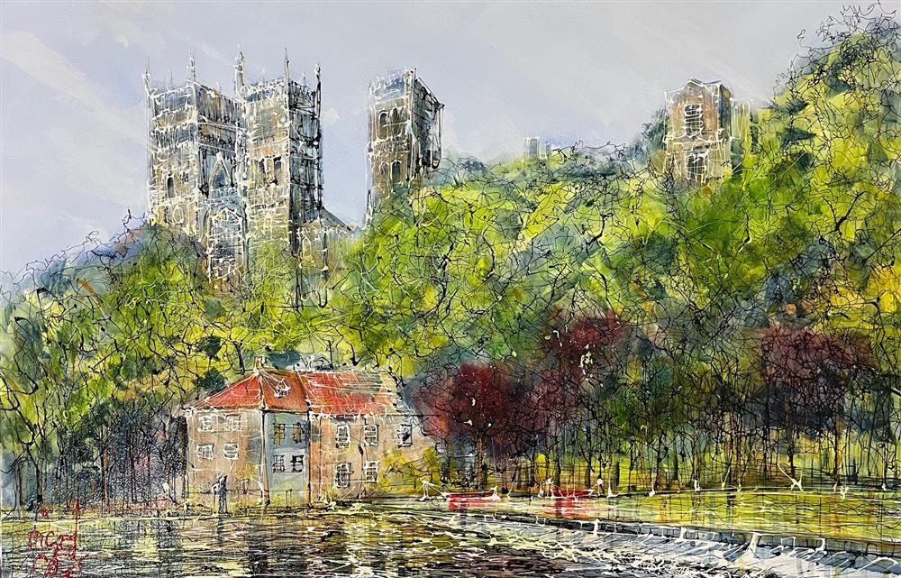 Nigel Cooke - 'Durham Cathedral'  - Framed Original Artwork