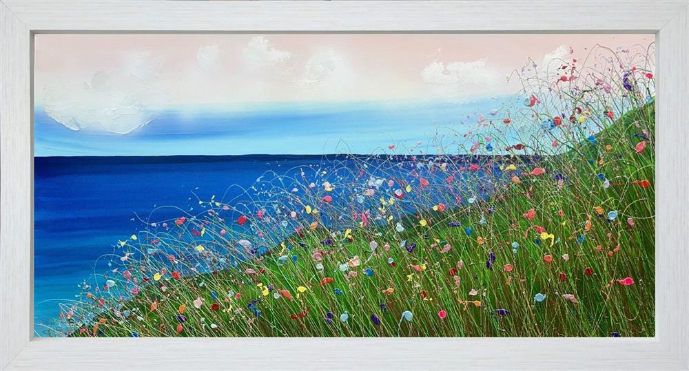 Lisa Pang - 'Early Evening, Sapphire Sea' - Framed Original Artwork