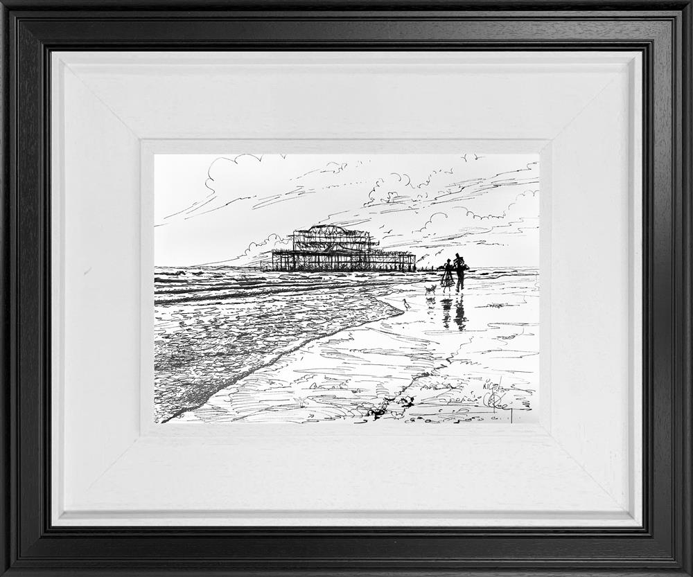 Nigel Cooke - 'Echoes Of West Pier - Study' - Framed Original Artwork