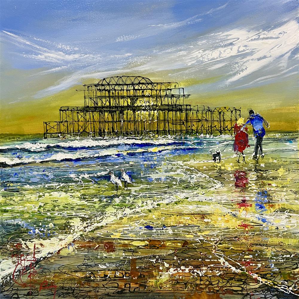 Nigel Cooke - 'Echoes Of The West Pier' - Framed Original Artwork