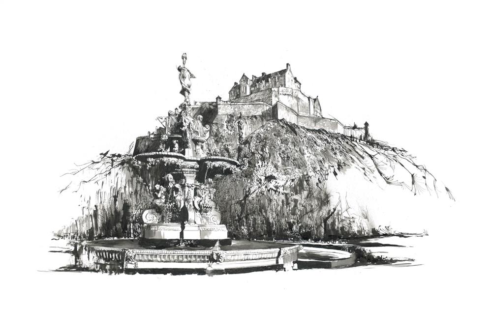 Scott Tetlow - 'Edinburgh Heights' - Framed Original Art