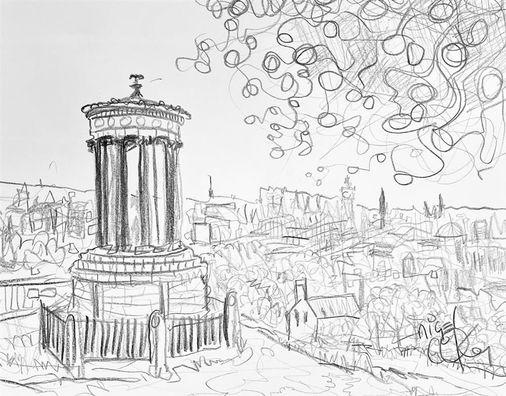 Nigel Cooke - 'Edinburgh Highs' - Framed Original Study