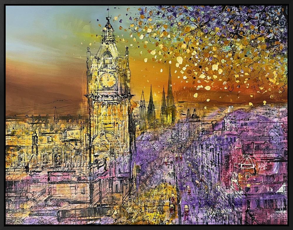 Nigel Cooke - 'Edinburgh's Last Light' - Framed Original Artwork