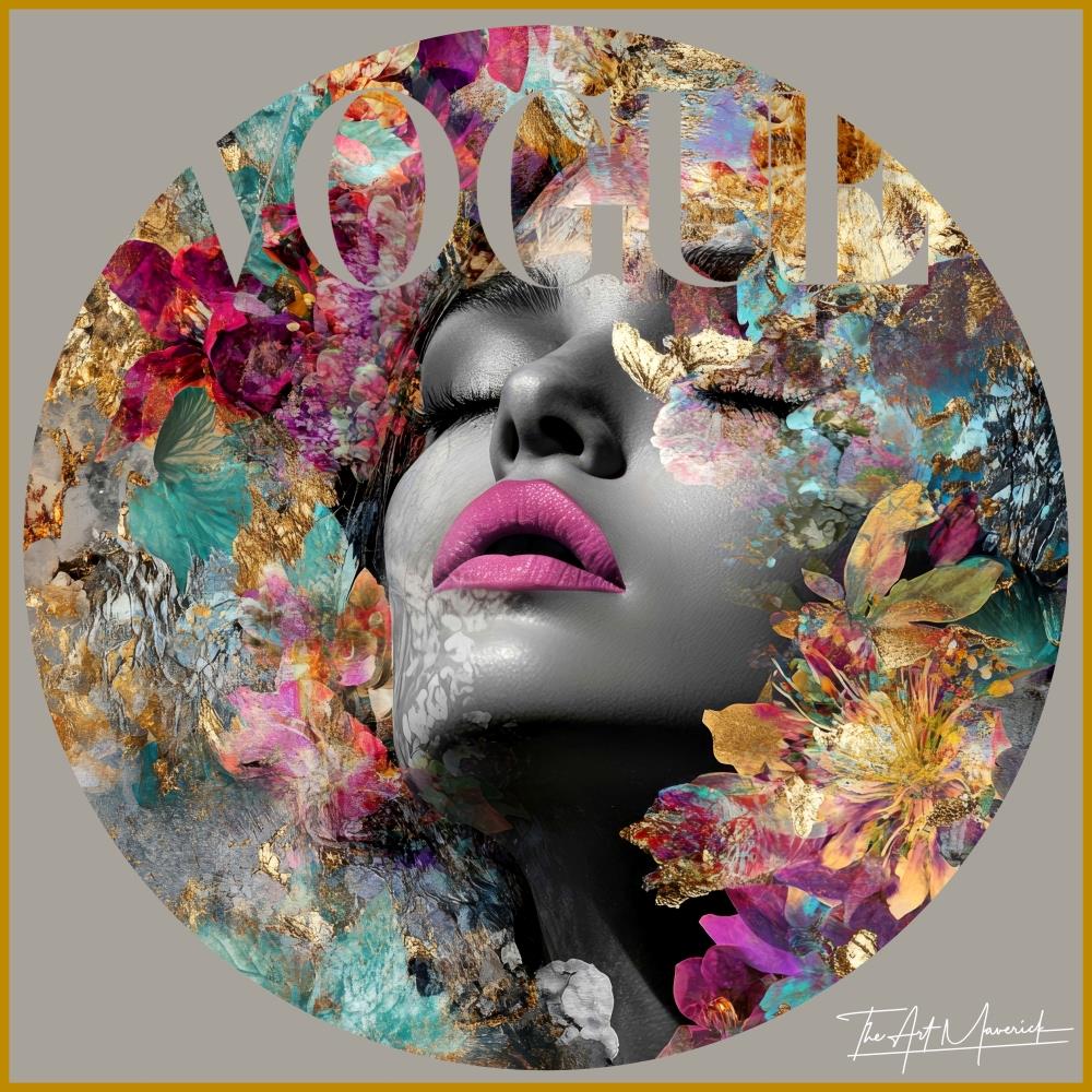 The Art Maverick - 'Elara - Gilded Glamour' -  Framed Edition